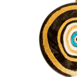 Wood-Syk-104-El Yapımı Seramik Göz Duvar Dekoru