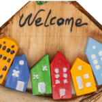 Wood-Syk-106- El Yapımı Ahşap Anahtarlık - Welcome